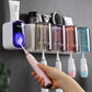 Toothbrush rack automatic squeezing toothpaste device squeezing artifact lazy home punch-free wall-mounted suction wall set