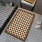Checkered Floor Mat Bathroom Absorbent Non-Slip Floor Mat Modern Minimalist Diatom Ooze Toilet Bathroom Entrance Shower Mat