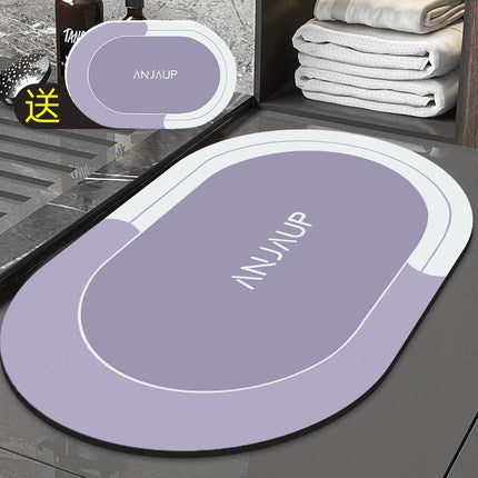 Diatom mud cushion bathroom door mat non-slip absorbent mat bathroom foot mat bathroom carpet 93/255